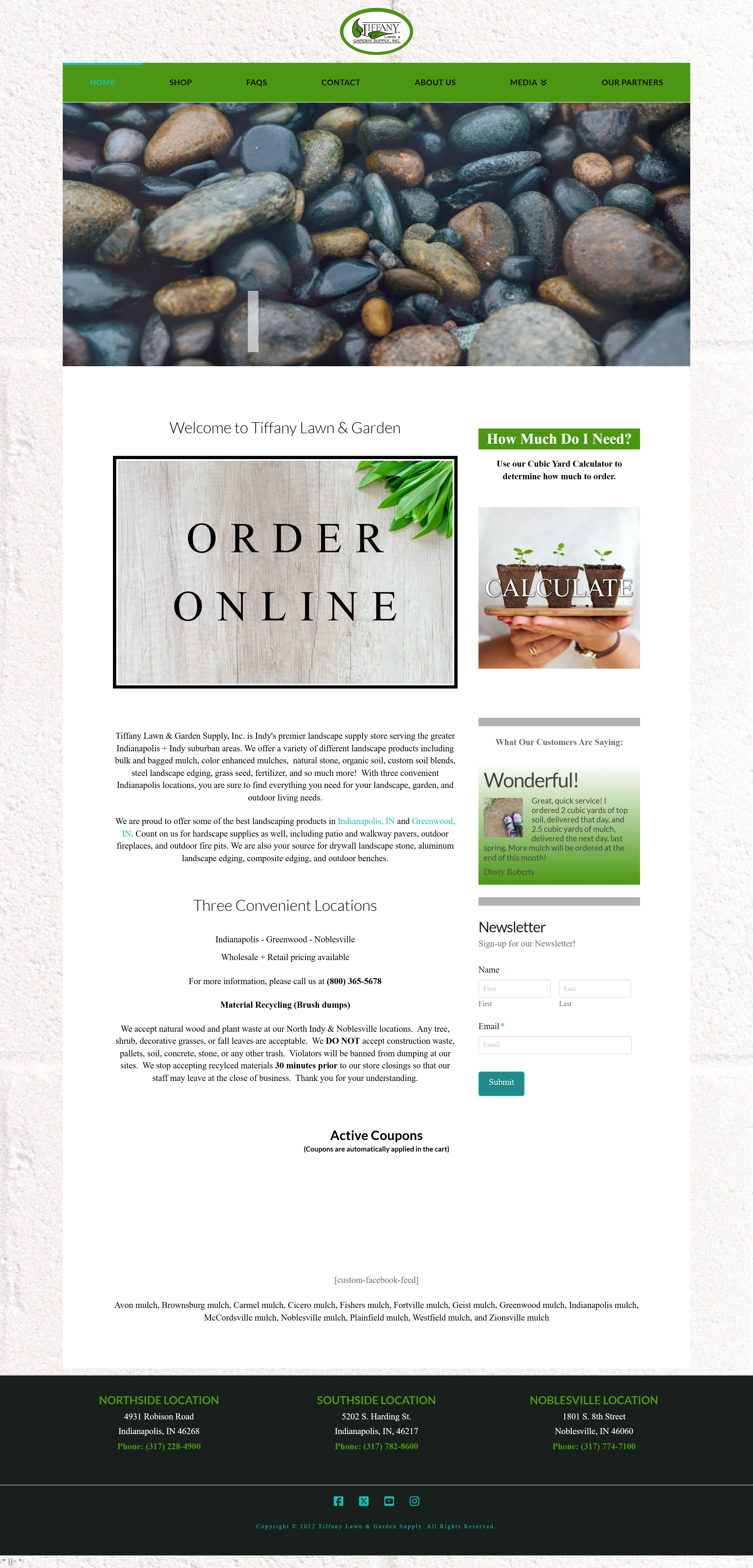 Local Business — old website desktop view